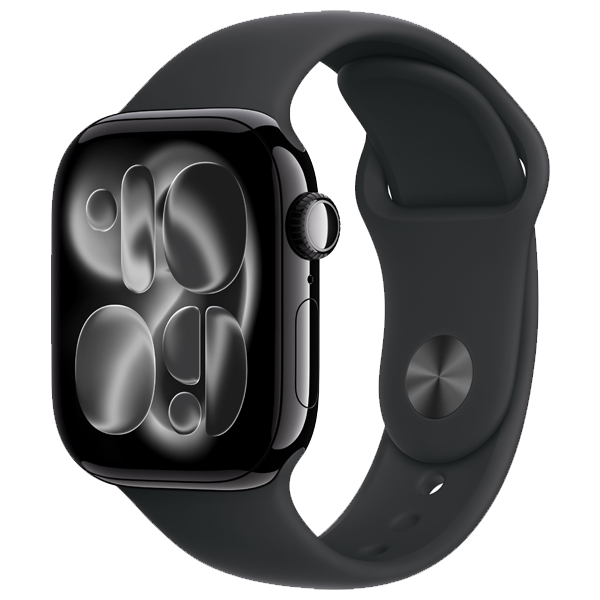 Apple Watch Series 11 GPS + Cellular 42mm Jet Black Sport Band - M/L (IWS11CEL42JBKALMF854)
