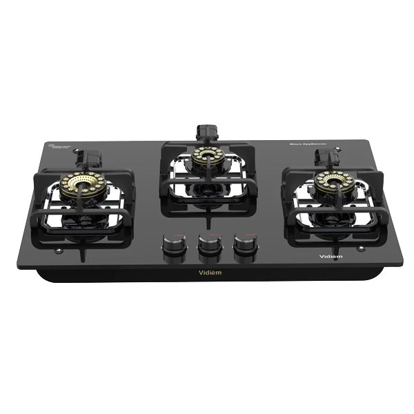 Vidiem Vogue 3-Burner Gas Cooktop,Black (VIDIEMVOGUEV1GT3B)