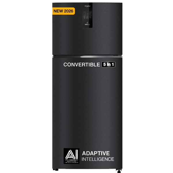 Whirlpool 411L 2 Star IntelliFresh Convertible Inverter Frost Free Double Door Refrigerator (IFINVCNV455GRABLK2SY)