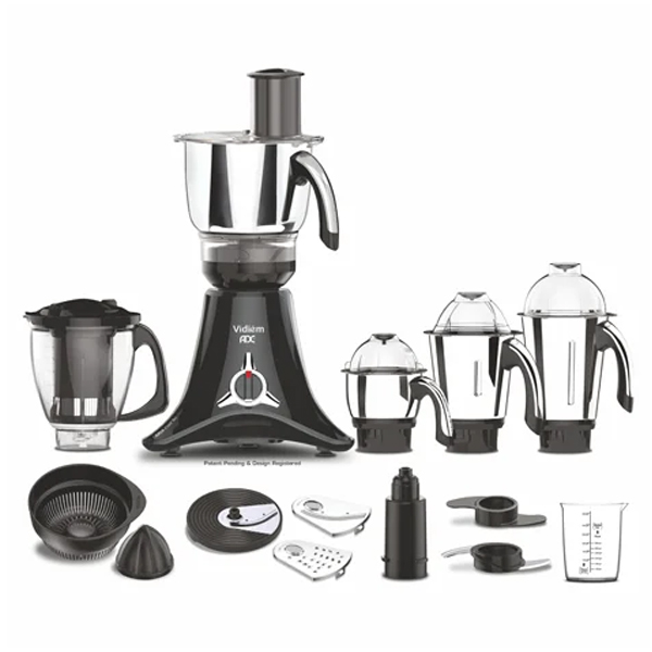 Vidiem ADC MG 579A, 750 Watts Mixer Grinder (Black, With Multi CHEF & 4 Jars)-VIDIEMADC