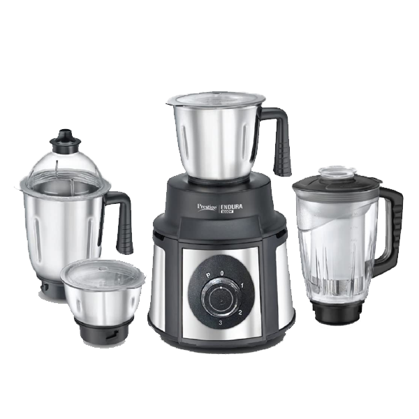 Prestige Endura 1000 W Juicer Mixer Grinder 4 Jars Black(ENDURA1000W4JAR)