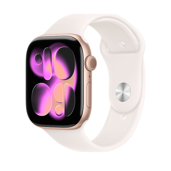 Apple Watch Series 11 GPS 46mm Rose Gold Aluminium Case with Light Blush Sport Band - M/L (IWS11GPS46RGDALMEV74)