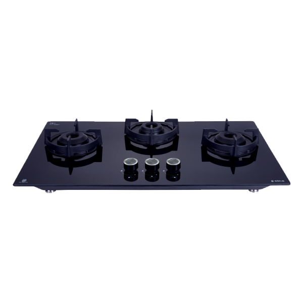 Elica RG FLEXI 360 LOTUS IND HD BRASS Toughened Glass Top 3 Burner Automatic Hob (Multi Flame Burners, Black Glass, RGFLEXI360LOTUSINDHD)