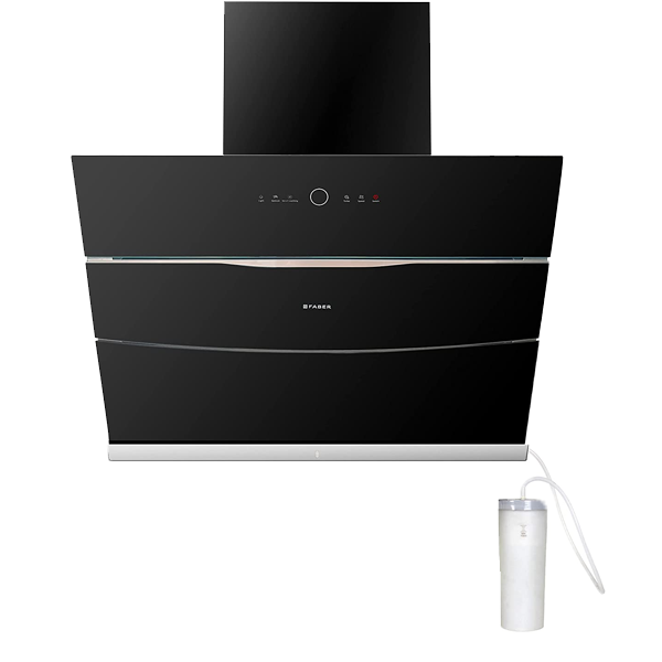 Faber HOOD BOLT PRO FL SW SC BK 90 Auto Clean Wall Mounted Chimney (BOLTFLSWSCBK60N, Black 1500 CMH)