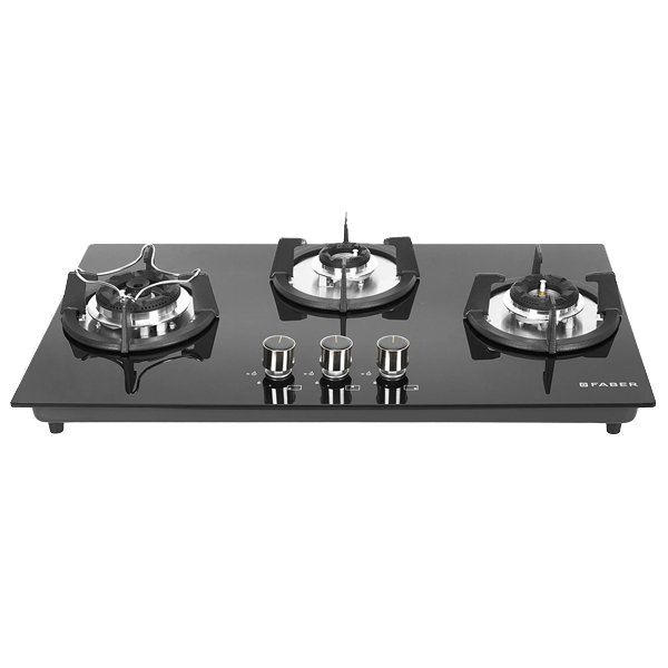FABER Superia HT763 BR AI Toughened Glass Top 3 Burner Automatic Gas Hob (SUPERIAHT763BRAIN)