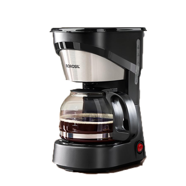 Borosil Brew Pro Drip Coffee Machine with Borosilicate Glass Carafe (600 ml, BRSCMBREWPRODRIP)