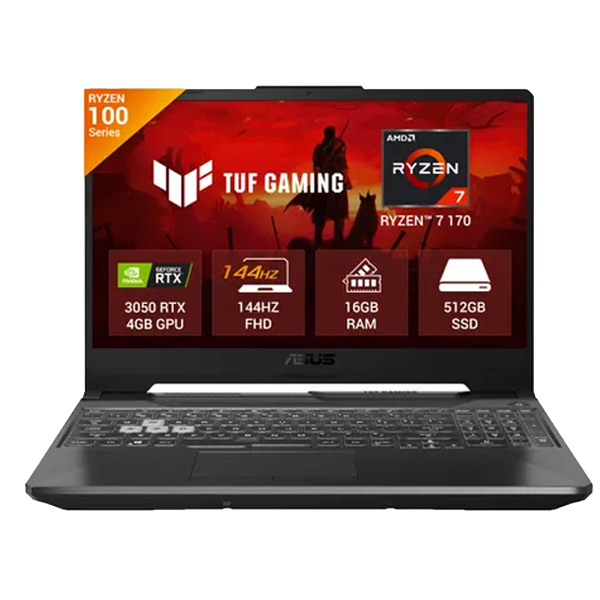 ASUS TUF Gaming A15, AMD Ryzen 7 7435HS, NVIDIA GeForce RTX 3050 (ASUSFA506NCQHN007WS)