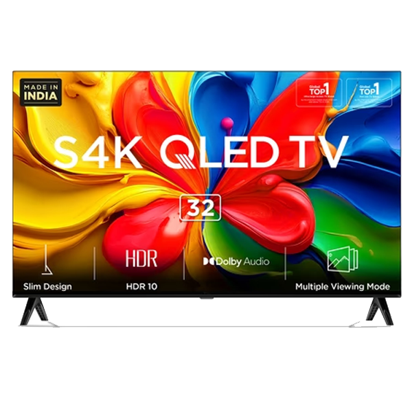 TCL S4K 32 inch HD QLED Smart Google TV with Google Assistant (2025 Model, TCL32S4K)