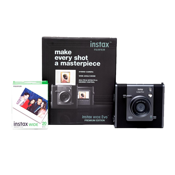 FUJIFILM Instax Wide Evo Premium Edition Camera (Black, INSTAXWIDEEVO)