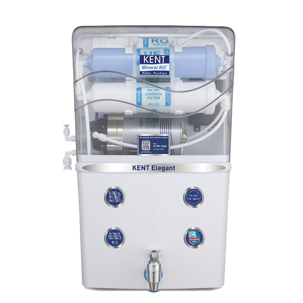 Kent Elegant RO Water Purifier (RO + UF + TDS Control + UV LED Tank, 8L Tank, 15 LPH Flow, ELEGANTMINERALRO)